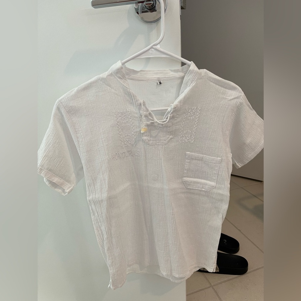 Girls white Honduras embroidered shirt